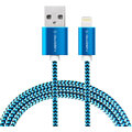 GoGEN kabel USB-A - Lightning, opletený, 1m, modrá_1547497859