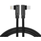 SWISSTEN datový kabel Arcade USB-C - Lightning, M/M, 3A, zahnutý konektor 90°, opletený, 1.2m, černá_633940492