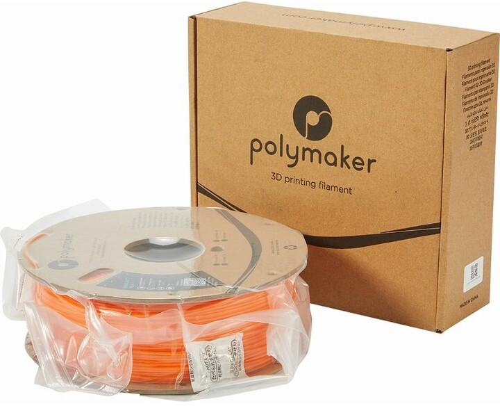 Polymaker tisková struna (filament), PolyLite PLA, 1,75mm, 1kg, oranžová_1837167158
