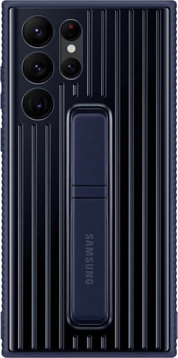 Samsung tvrzený zadní kryt se stojánkem pro Galaxy S22 Ultra, modrá_450591616