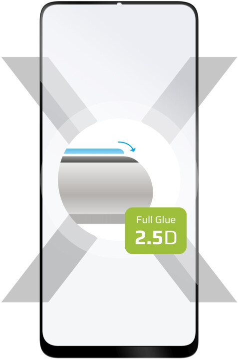 FIXED ochranné tvrzené sklo Full-Cover pro Oppo A91, lepení přes celý displej, 2.5D, černá_1480251499