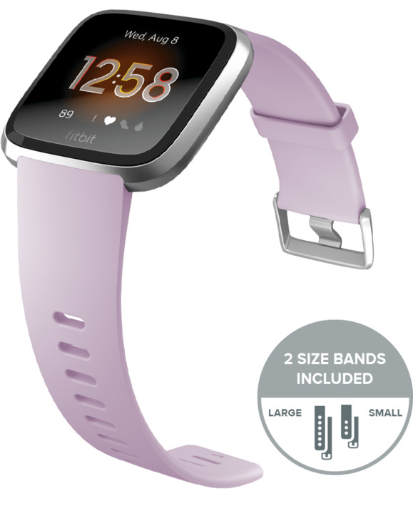 Google Fitbit Versa Lite - Lilac/Silver Aluminum_472666495