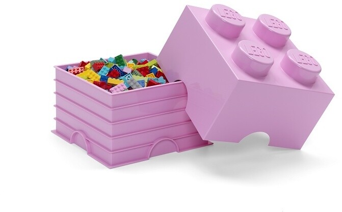 Úložný box LEGO, malý (4), světle růžová_740640502