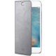 CELLY Air ultra tenké pouzdro typu kniha pro Apple iPhone 7, PU kůže, stříbrné
