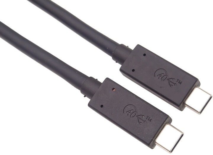 PremiumCord kabel USB4™ / Thunderbolt 3, USB 4.0, 8K@60Hz, certifikovaný USB-IF, PD 100W, 0.8m_1212120456
