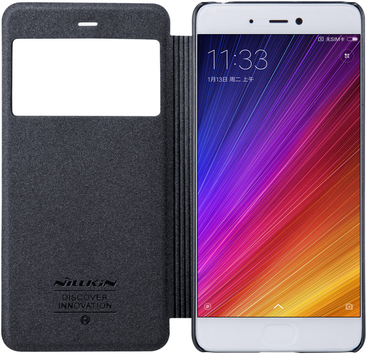 Nillkin Sparkle Leather Case pro Xiaomi Mi 5S, černá_2057359568