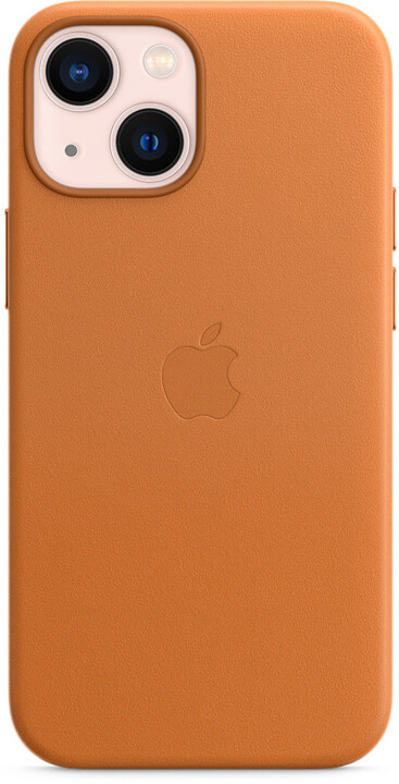 Apple kožený kryt s MagSafe pro iPhone 13 mini, zlatohnědá_1526214076