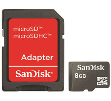 SanDisk Micro SDHC 8GB Class 4 + SD adaptér_1949338996