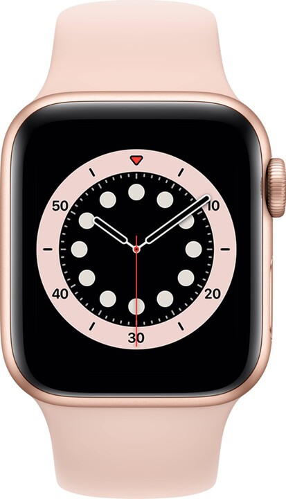 Apple Watch Series 6 Cellular, 40mm Gold, Pink Sand Sport Band - Regular_849756217