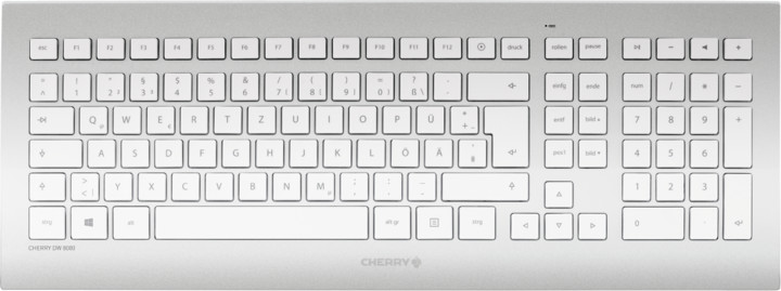 CHERRY set klávesnice a myši DW 8000, bezdrátová, CZ, stříbrná_820853699