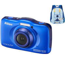 Nikon Coolpix S32, backpack kit, modrá_2022191140