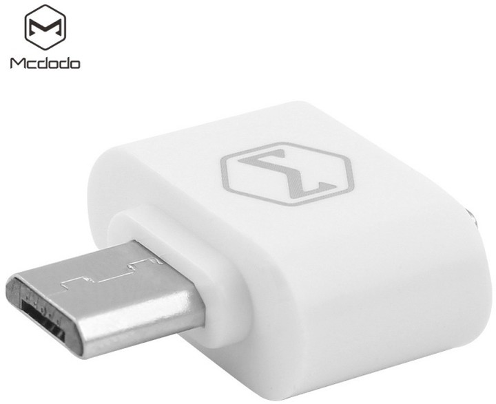 Mcdodo redukce z USB 2.0 A/F na microUSB (18x18x9 mm), bílá_1838373256