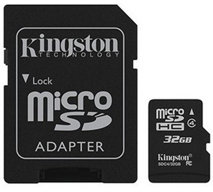 Kingston Micro SDHC 32GB Class 4 + SD adaptér_1255452716