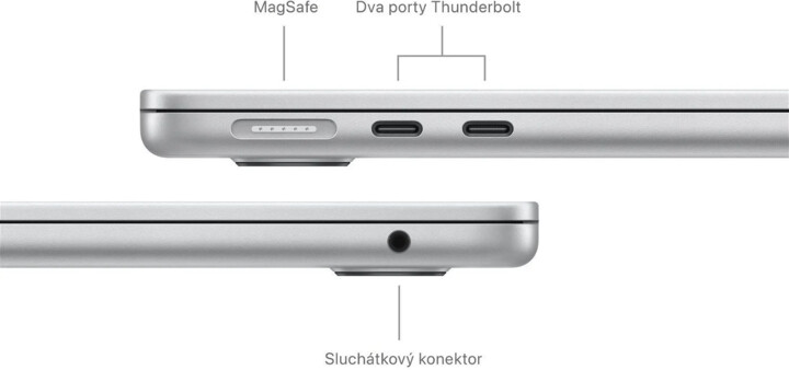 Apple MacBook Air 13, M3 8-core/8GB/256GB SSD/10-core GPU, stříbrná_248504772