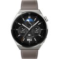 Huawei Watch GT 3 Pro 46 mm, Light Titanium Case, Gray Leather Strap_828624411