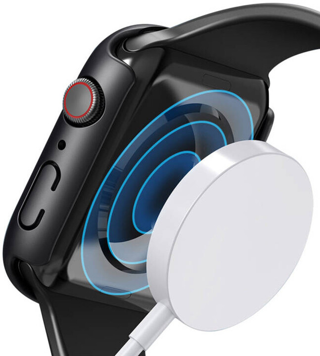 COTEetCI polykarbonátové pouzdro s ochranou displeje pro Apple Watch 7 45mm, čirá_1046699359