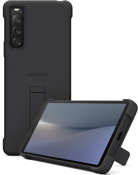 Sony zadní kryt pro Sony Xperia 10 V 5G se stojánkem, černá_740653136