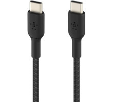 Belkin kabel USB-C, M/M, opletený, 1m, černá_424108305