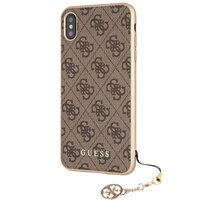 GUESS Charms Hard Case 4G pro iPhone Xs Max, hnědé_1305168010