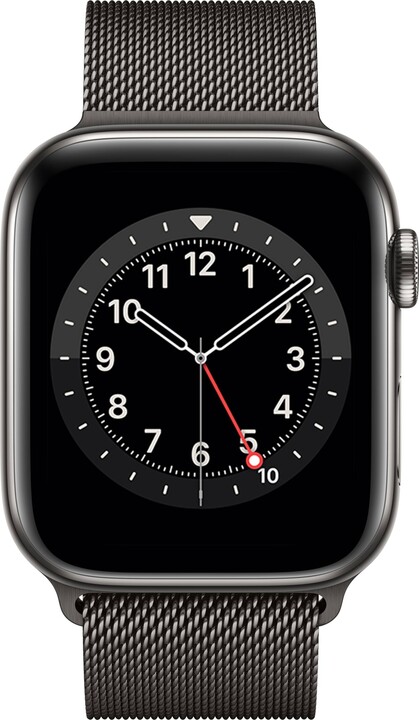 Apple Watch Series 6 Cellular, 44mm, Graphite Stainless Steel, Graphite Milanese Loop_91811378