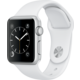 Apple Watch 38mm Silver Aluminium Case with White Sport Band