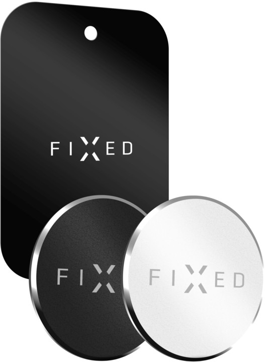 FIXED Magnetto Sada 3ks plíšků vhodných pro magnetické držáky, černá a stříbrná barva_304605388