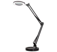 IMMAX LED stolní lampička ZOOM, s lupou, 12W, 5V/2A, stmívatelná, černá 08977L