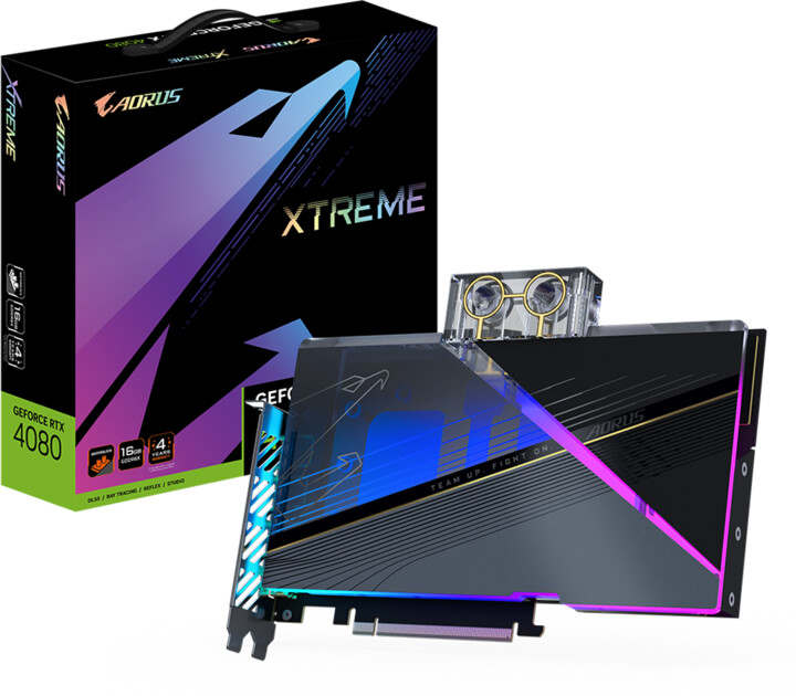 GIGABYTE GeForce RTX 4080 16GB XTREME WATERFORCE WB, 16GB GDDR6X_1021308487