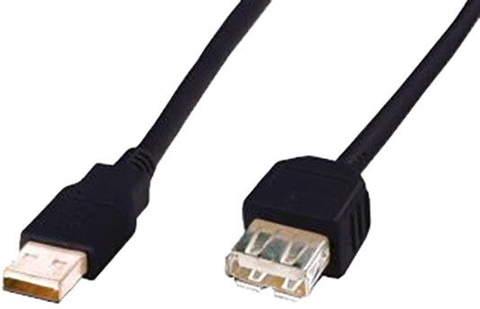 Digitus Premium USB kabel prodlužovací A-A, 2xstíněný 5m, černý_617307045