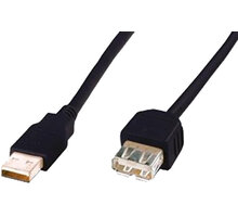 Digitus Premium USB kabel prodlužovací A-A, 2xstíněný 5m, černý_617307045