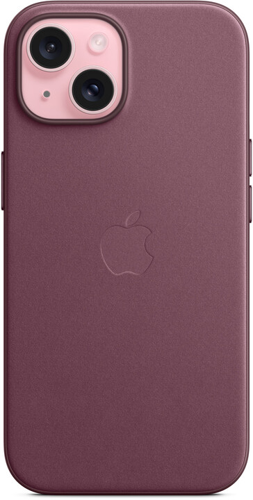 Apple kryt z tkaniny FineWoven s MagSafe na iPhone 15, morušově rudá_582783709