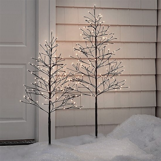 Solight LED venkovní stromek, 150cm, 360 LED, teplé bílé světlo, hnědá barva_1280015625
