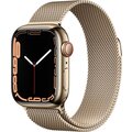 Apple Watch Series 7 Cellular, 41mm, Gold, Stainless Steel, Milanese Loop_1057287632