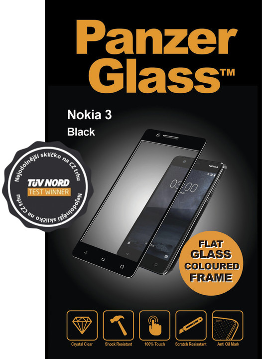 PanzerGlass Edge-to-Edge pro Nokia 3, černé_602917405