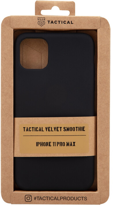 Tactical silikonový kryt Velvet Smoothie pro Apple iPhone 11 Pro Max, černá_1510304195