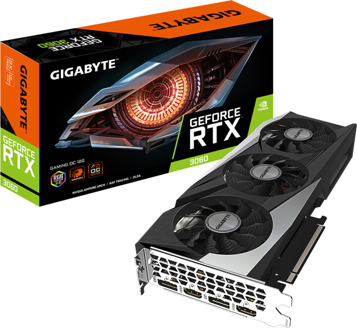 GIGABYTE GeForce RTX 3060 GAMING OC 12G (rev.2.0), LHR, 12GB GDDR6_1051820171