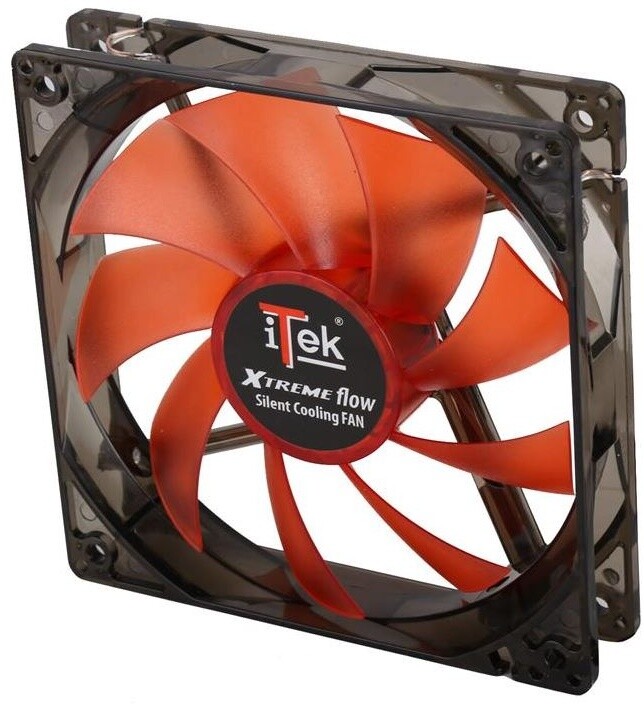 iTek Xtreme Flow - 120mm, Red LED, 3+4pin, Silent_676860778