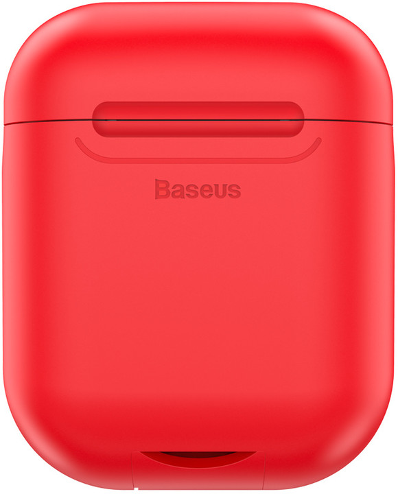 Baseus pouzdro pro sluchátka Airpods s funkcí bezdrátového nabíjení, červená_1329014502