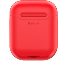 Baseus pouzdro pro sluchátka Airpods s funkcí bezdrátového nabíjení, červená_1329014502