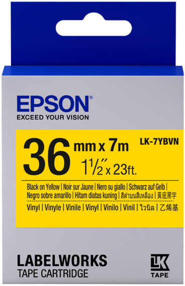 Epson LabelWorks LK-7YBVN, páska pro tiskárny etiket, 36mm, 7m, černo-žlutá_1619347335