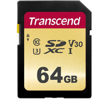 Transcend SDXC 500S 64GB UHS-I U3 Poukaz 200 Kč na nákup na Mall.cz