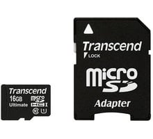 Transcend Micro SDHC 16GB Class 10 UHS-I + adaptér