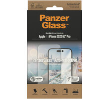 PanzerGlass ochranné sklo pro Apple iPhone 14 Pro s Anti-reflexní vrstvou a instalačním rámečkem_77939236