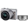 Canon EOS M100 + EF-M 15-45mm IS STM + EF-M 22mm STM, šedá