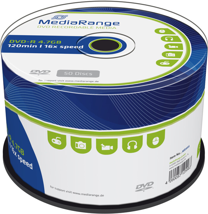 MediaRange DVD-R 4,7GB 16x, Spindle 50ks_1887752158