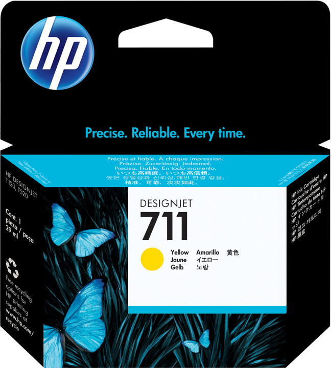 HP CZ136A náplň č.711, 3-pack, žlutá_856090873