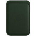 Apple kožená peněženka s MagSafe pro iPhone, sekvojově zelená