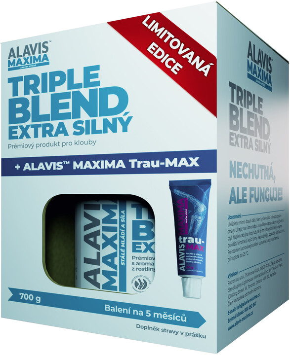 ALAVIS MAXIMA doplněk stravy Triple Blend, extra silný, 700g + TRAU-MAX 30g, LIMITOVANÁ EDICE_701470582