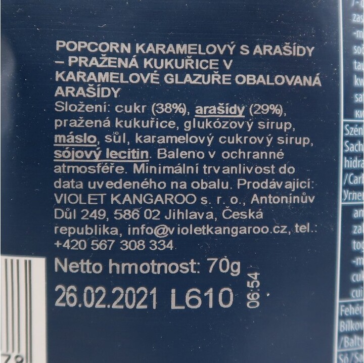 Mogyi Caramoon popcorn karamelový s oříšky 70 g_13511300