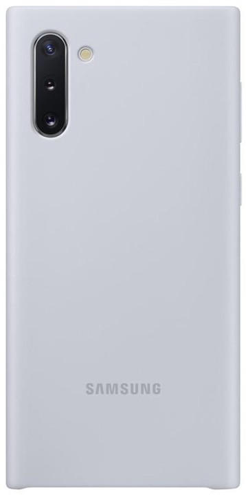 Samsung silikonový zadní kryt pro Galaxy Note10, stříbrná_1613028348